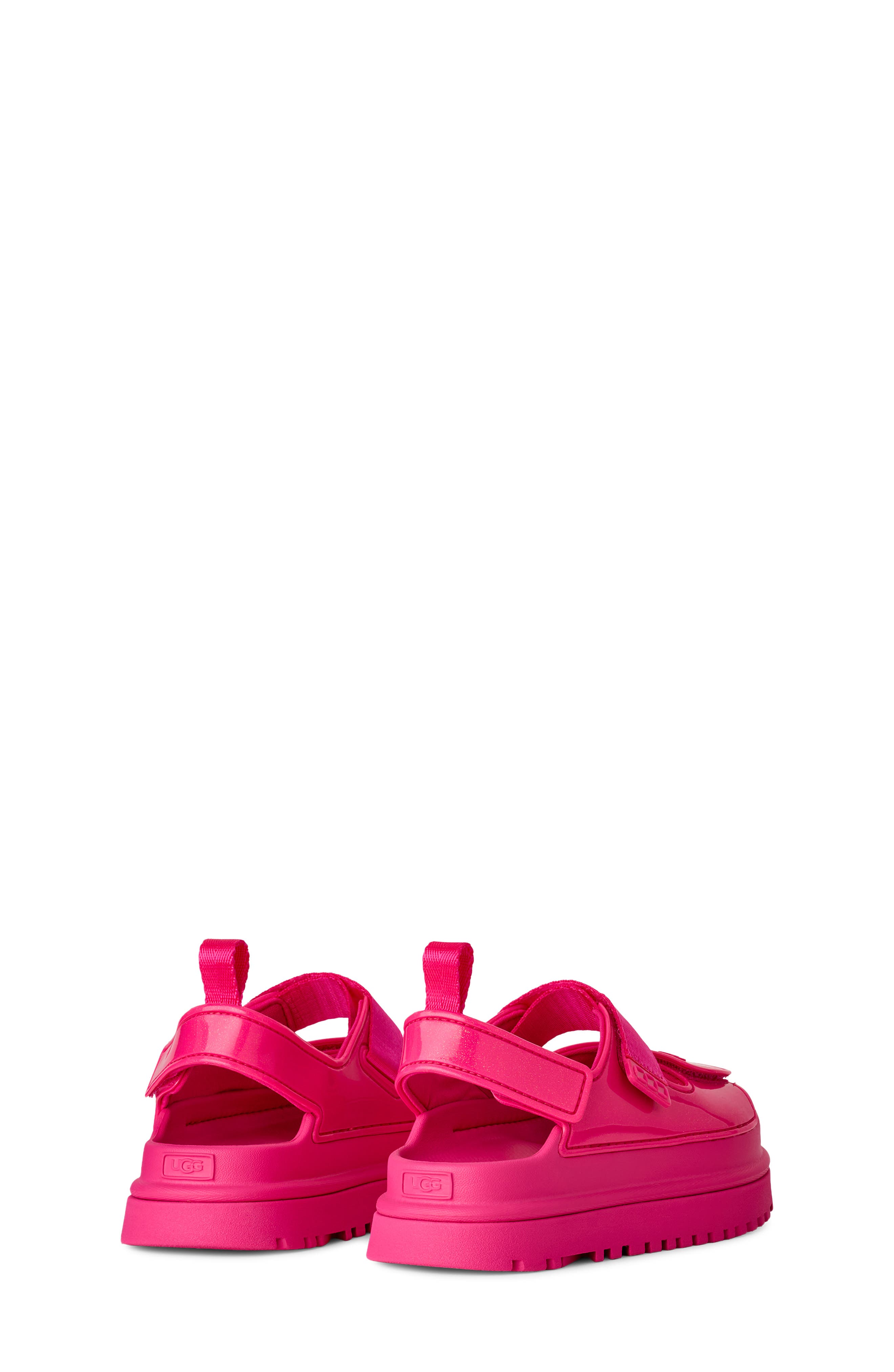 Kids' Goldenglow Glossy Sparkles Water Friendly Sandal, Alternate, color, DEEP CORAL