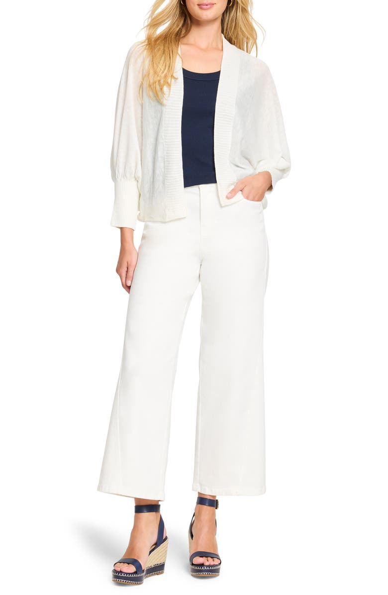 NIC+ZOE Crush Open Front Cardigan, Alternate, color, Classic Cream