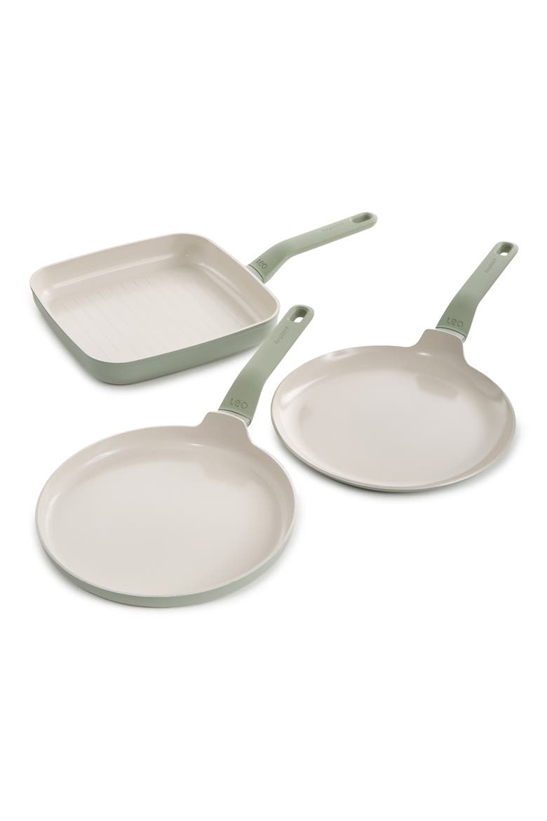 Leo Balance 3-Piece Assorted Pan Set, Main, color, SAGE
