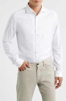 Emanuel Berg Modern Fit Flannel Dress Shirt