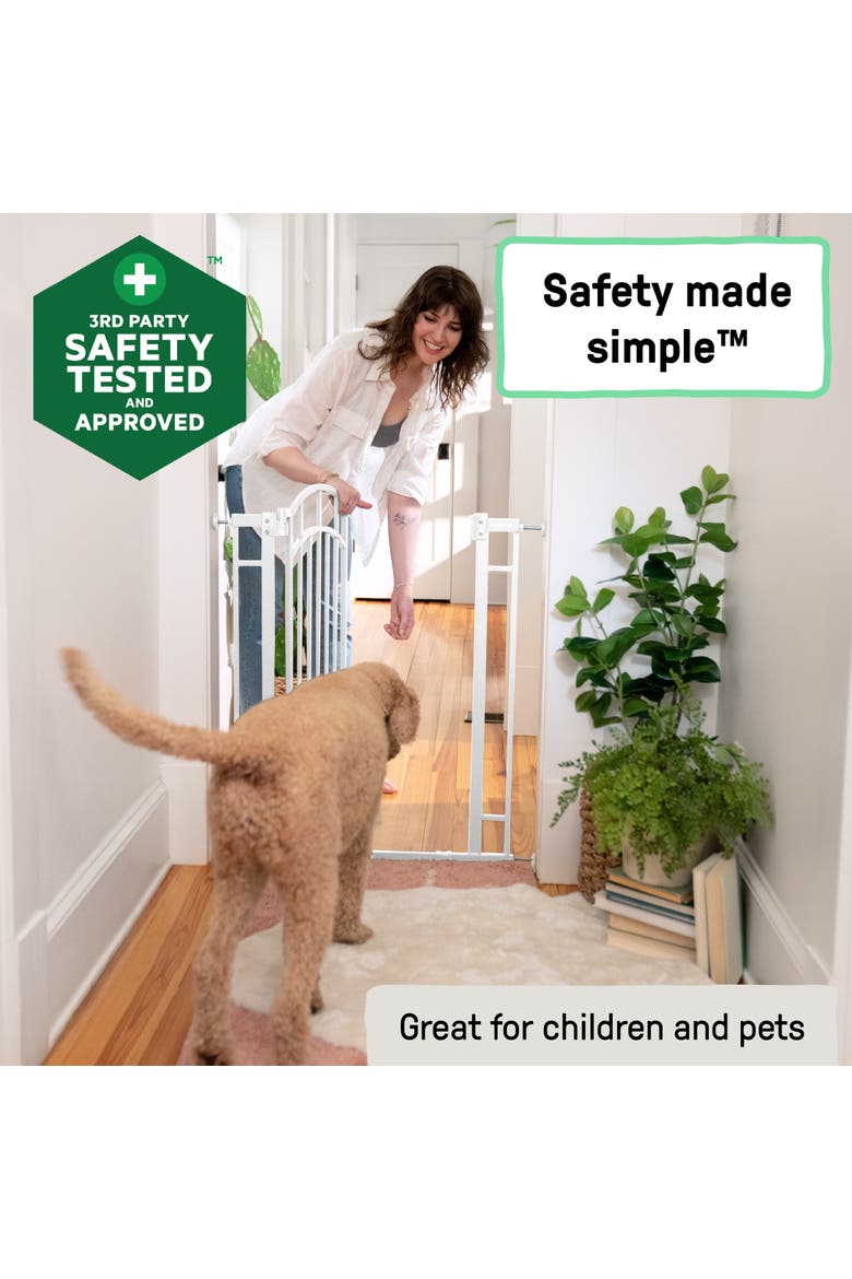 The Doorway 48W Series Baby and Dog Gate, Alternate, color, WHITE