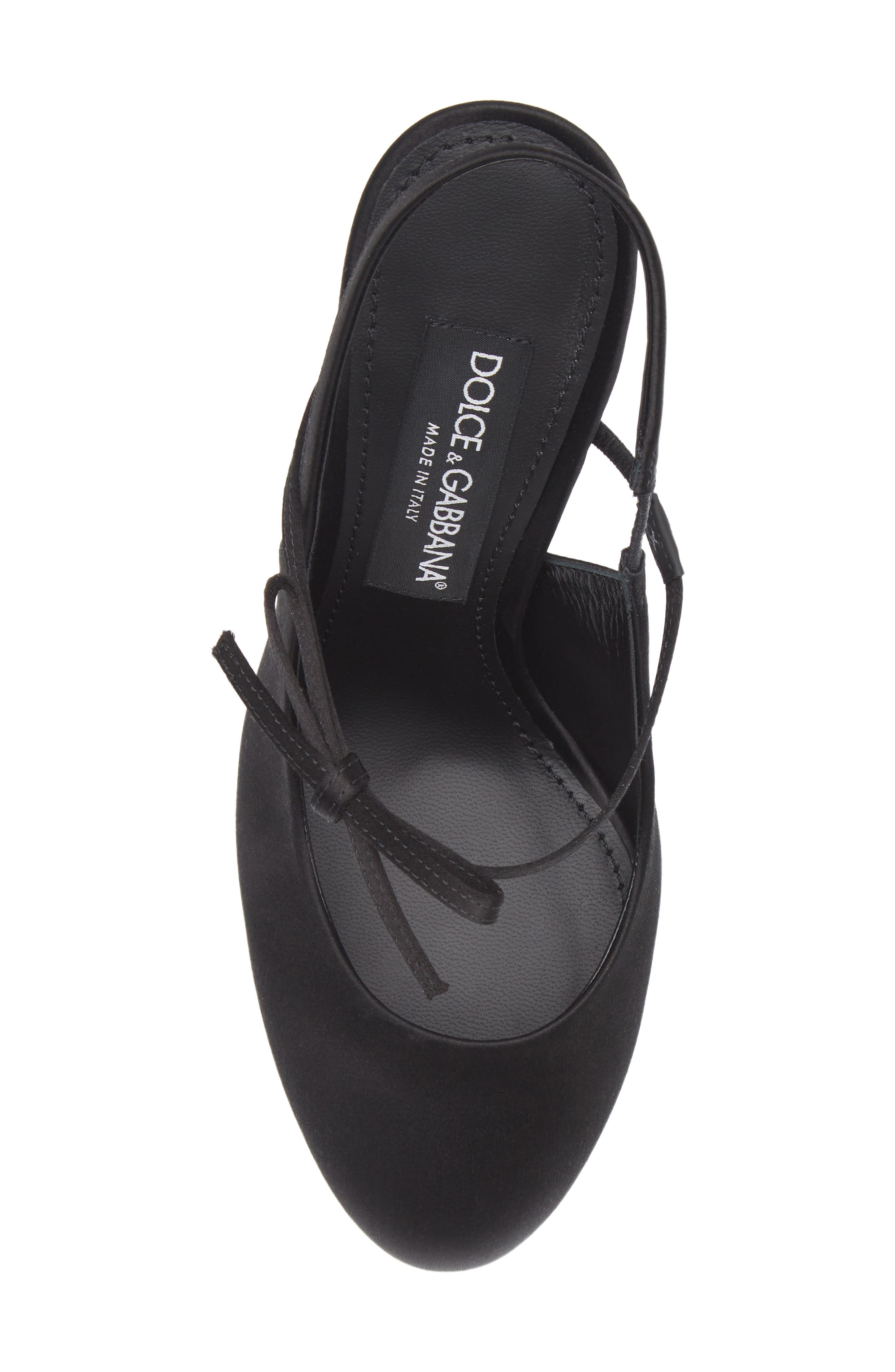 Dolce&Gabbana Vally Slingback Pump, Alternate, color, 8B956 Nero/ Nero