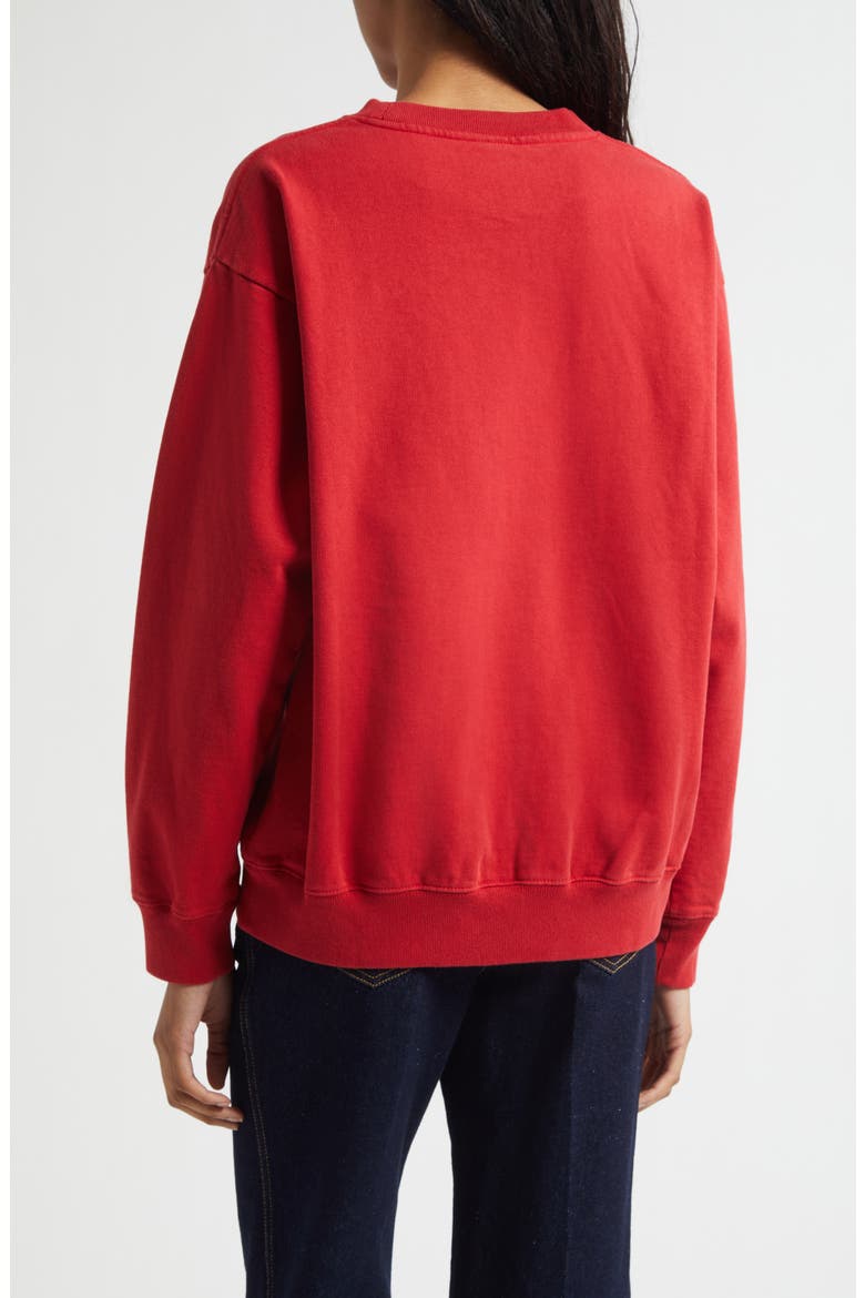 Ivy Logo Appliqué Cotton Graphic Sweatshirt, Alternate, color, RUBY