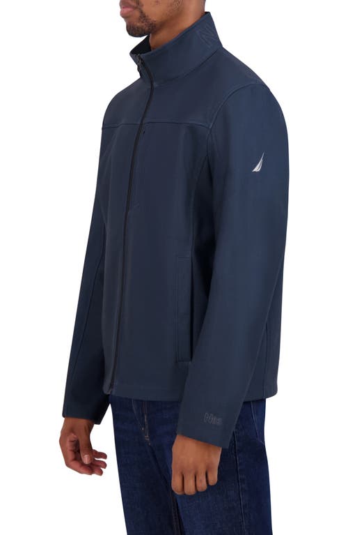 Nautica Water Resistant Softshell Jacket In Blue