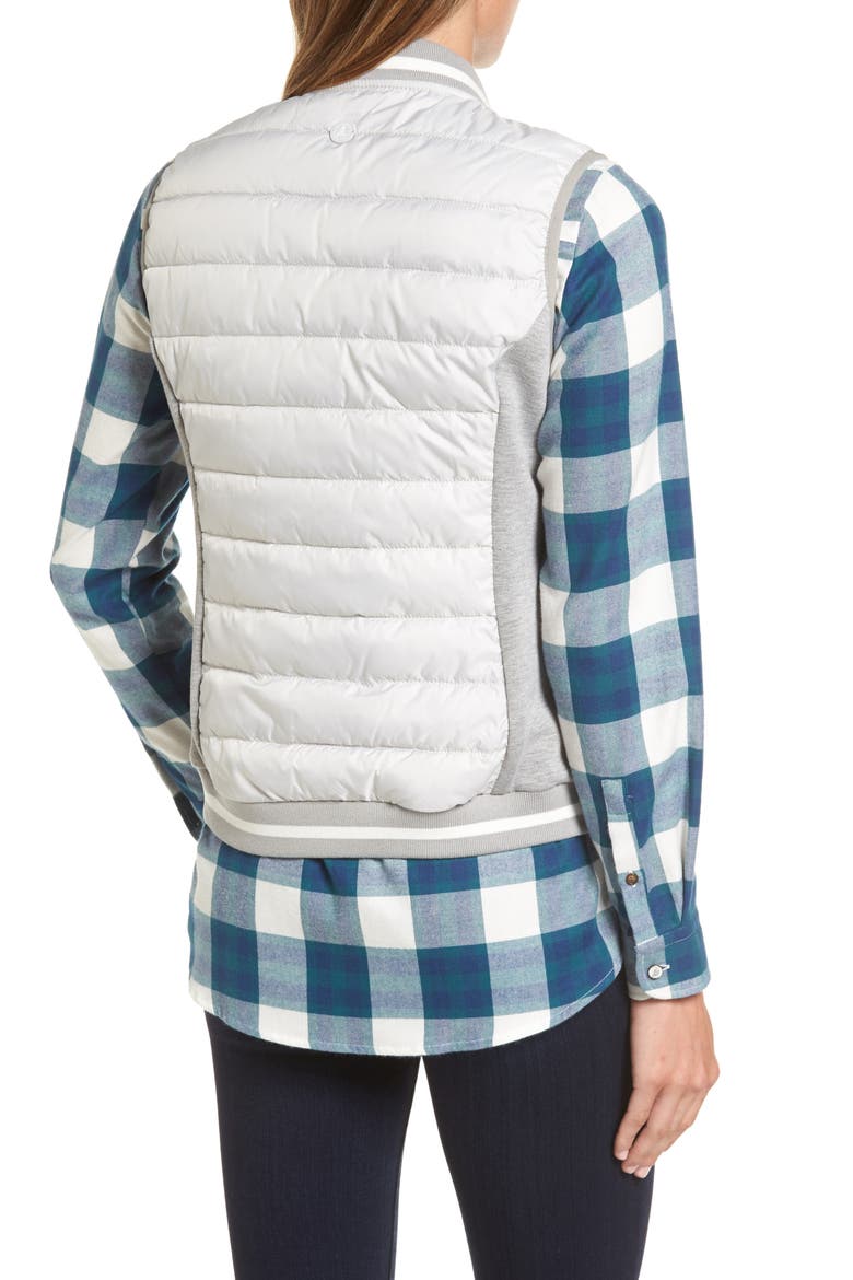 Bleachey Quilted Gilet, Alternate, color, LIGHT GREY MARL / GLACIER