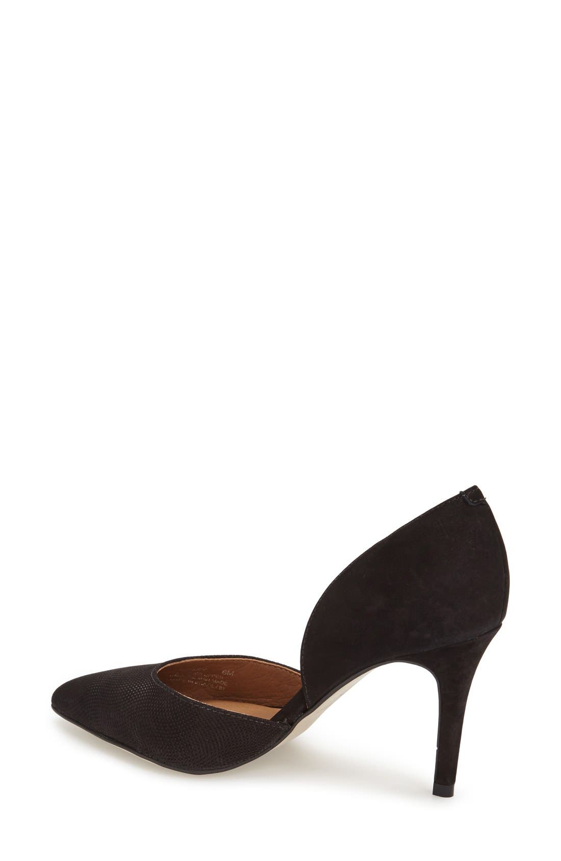 'Sasssy' d'Orsay Pump, Alternate, color, BLACK NUBUCK