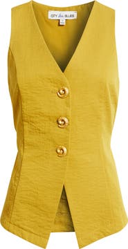 CITY BLUES Button Front Vest