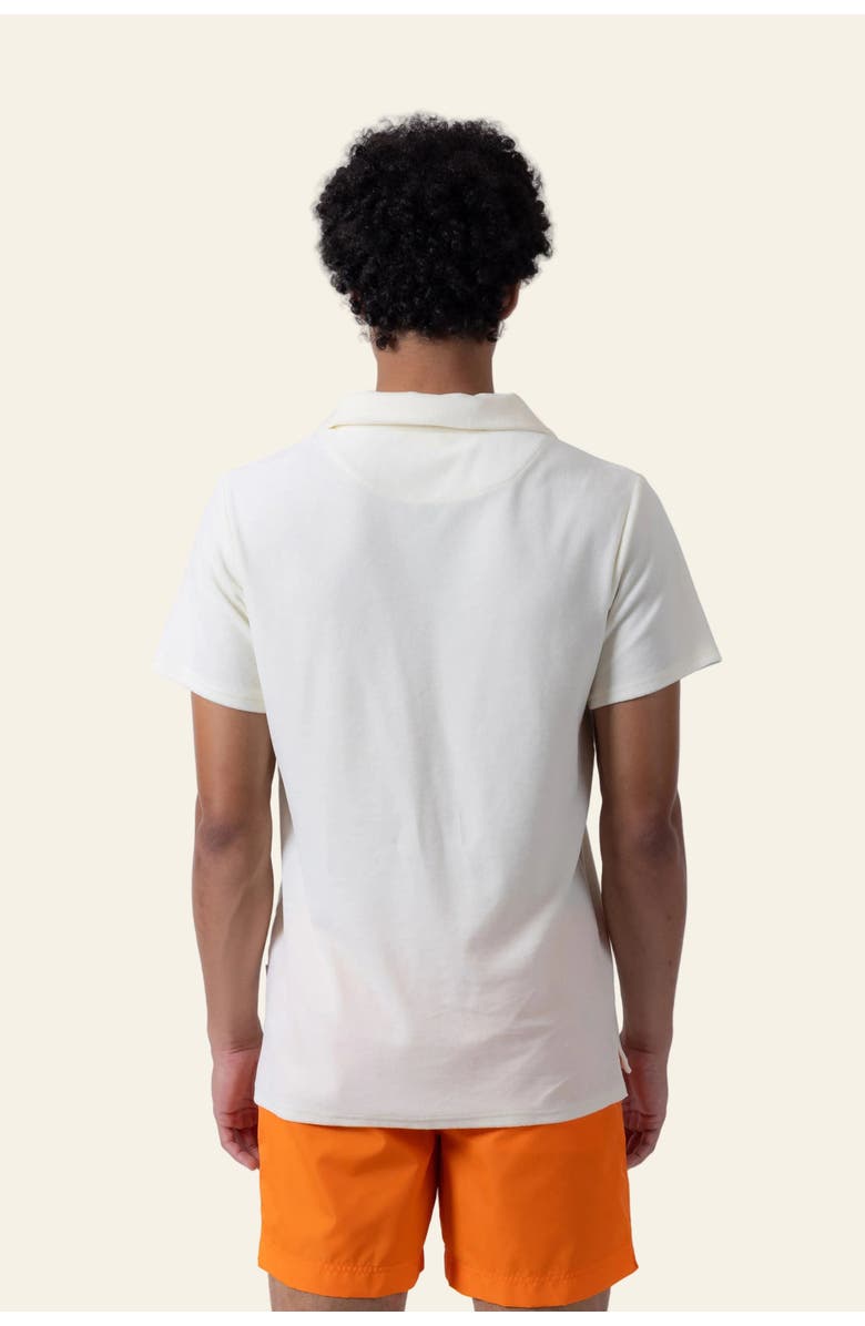PRINCE & BOND Riviera Terry Cloth Polo, Alternate, color, Off White