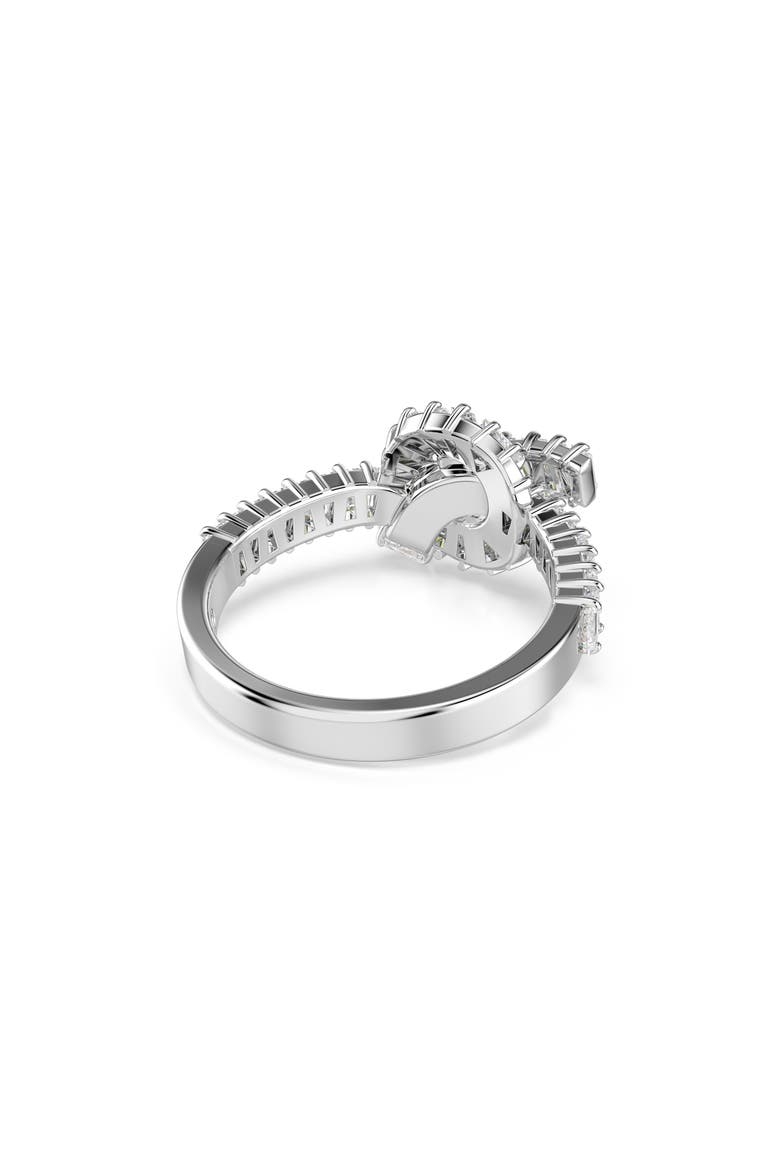 Matrix Knot Ring, Alternate, color, RHODIUM/ WHITE