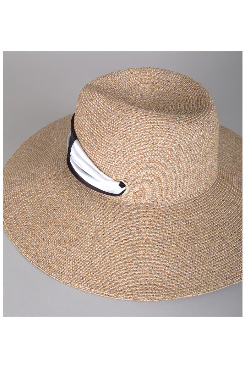 Cassidy UPF 25+ Packable Straw Fedora, Alternate, color, SAND