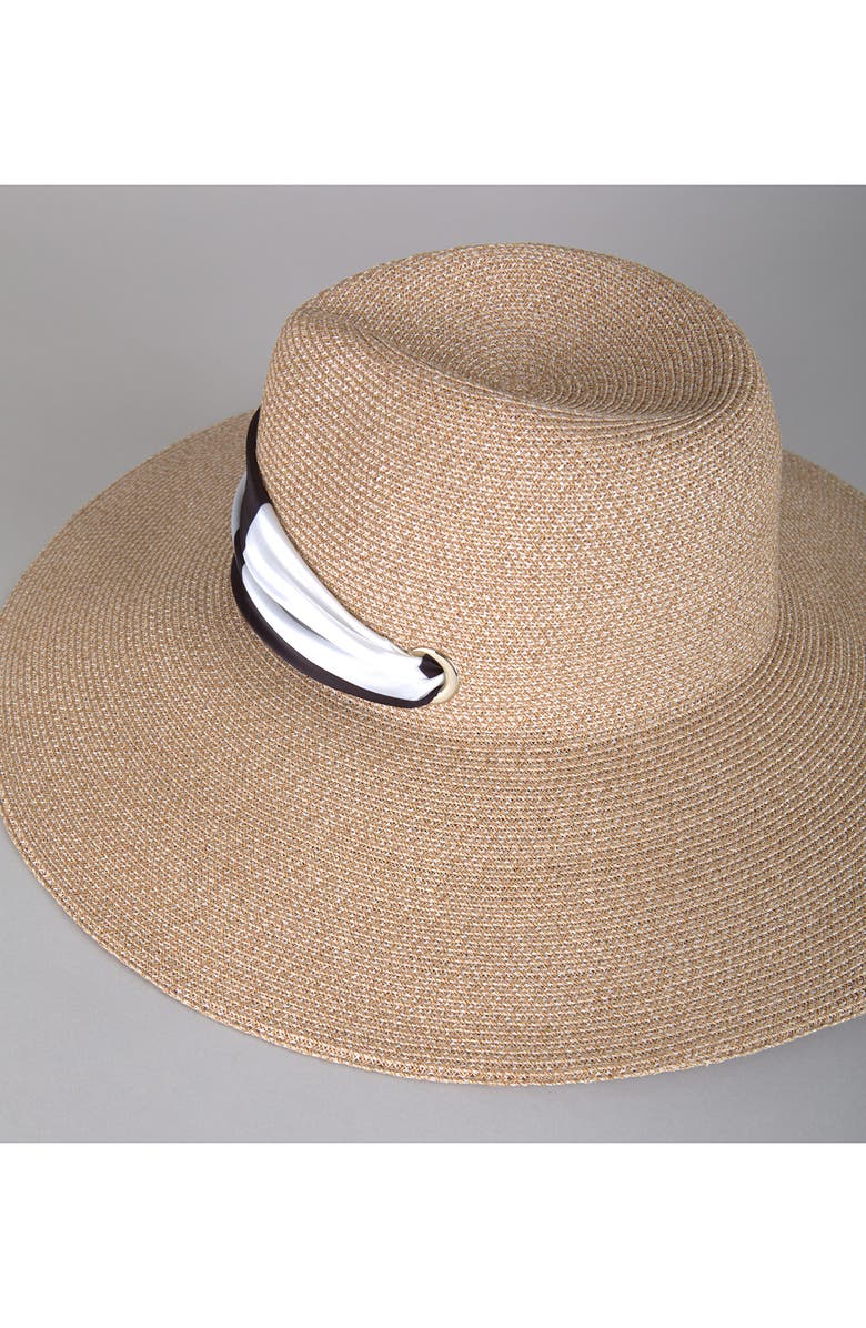 Eugenia Kim Cassidy UPF 25+ Packable Straw Fedora, Alternate, color, Sand