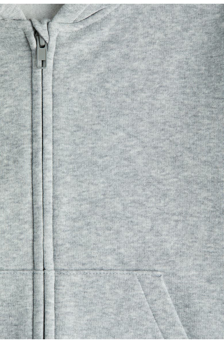 H&M Oversized hooded jacket, Alternate, color, Light Gray Melange