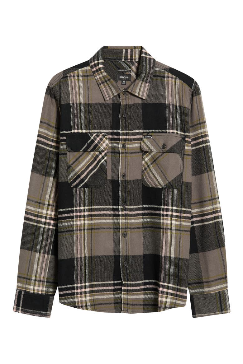 Bowery Plaid Flannel Shirt, Main, color, BLACK/ MULTI