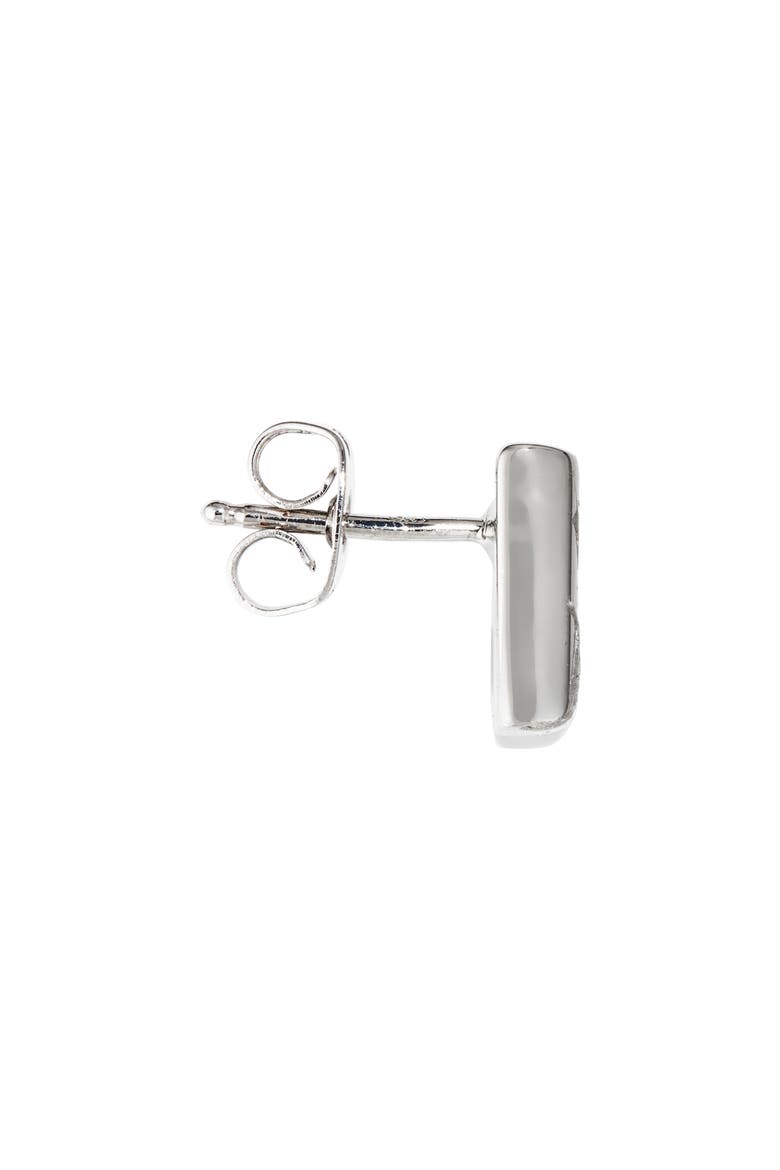 DG Stud Earrings, Alternate, color, SILVER