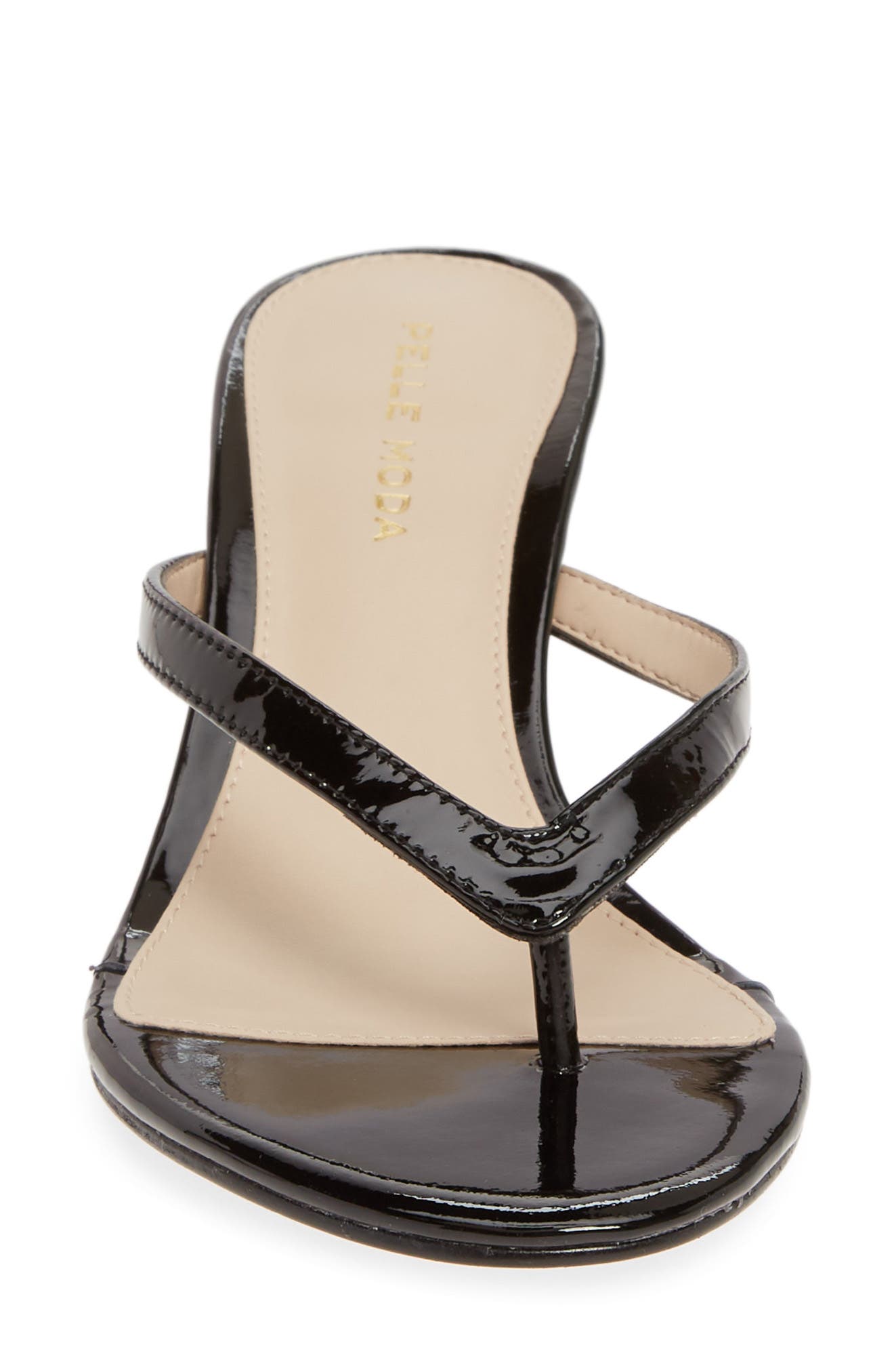 Pelle Moda Slide Sandal, Alternate, color, Black Patent