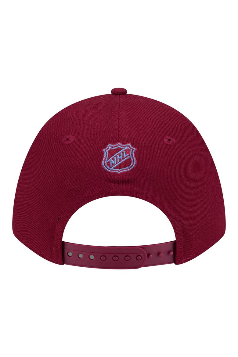 Men's New Era  Burgundy Colorado Avalanche COOLERA 9FORTY M-Crown Adjustable Hat, Alternate, color, Burgundy