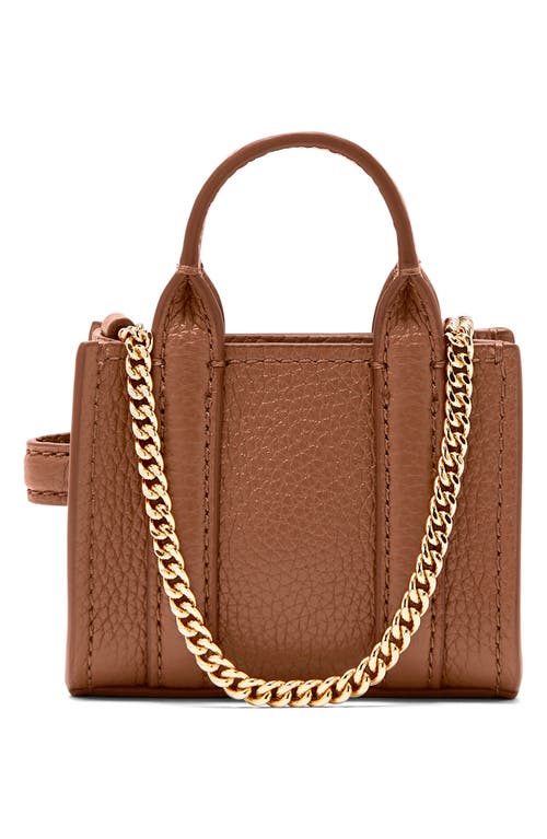 Marc Jacobs The Nano Charm Tote Leather Crossbody Bag In Argan Oil