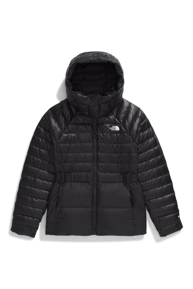 Metropolis Water Repellent 600 Fill Power Down Hooded Jacket, Alternate, color, TNF BLACK