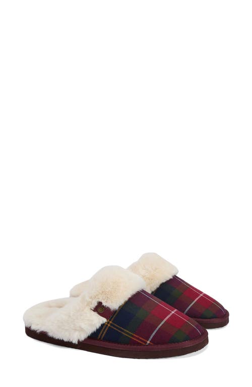 Barbour Claudia Faux Fur Lined Scuff Slipper In Multi