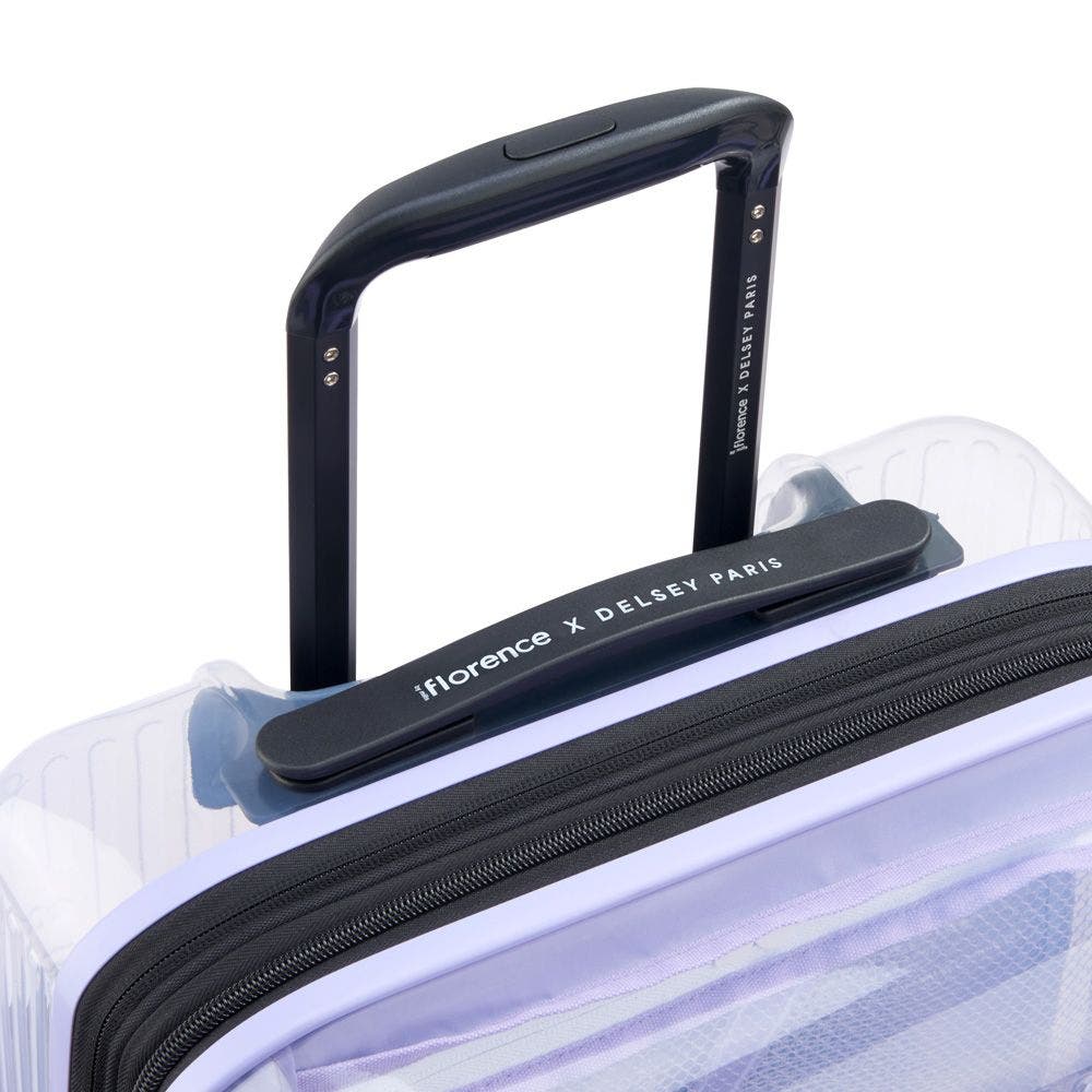 Florence by Mills Gotta Glow Expandable 20" Carry-On Spinner, Alternate, color, Translucent Purple