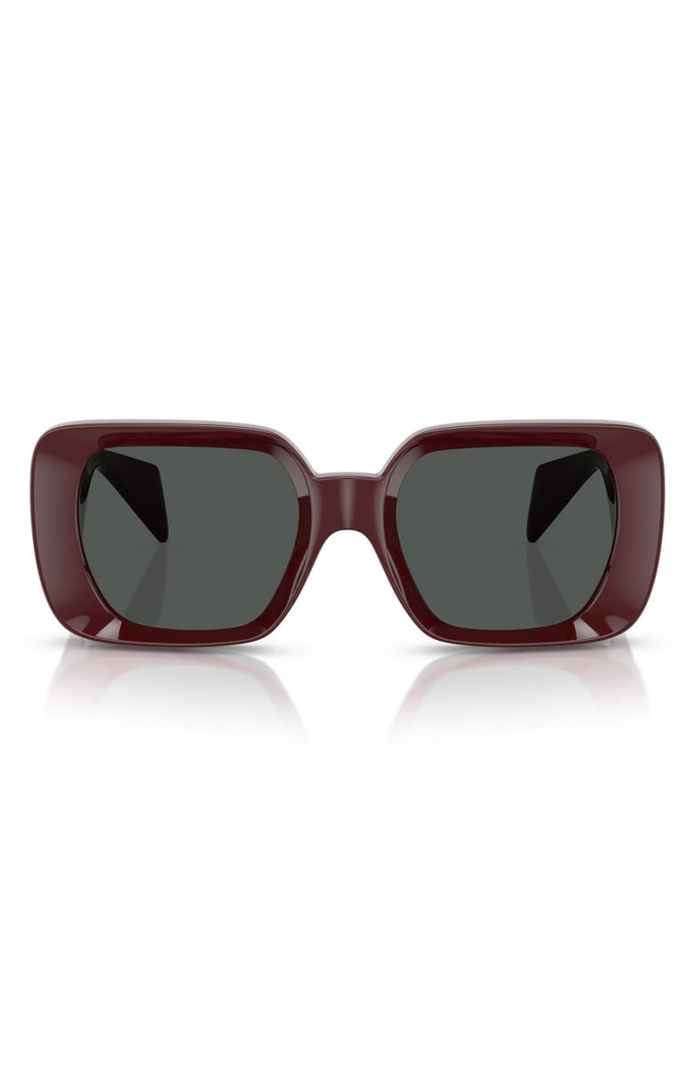 Versace 54mm Square Sunglasses, Main, color, Bordeaux