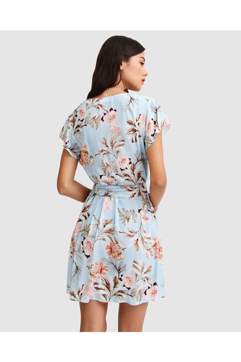 I'm The Star Wrap Dress, Alternate, color, blue