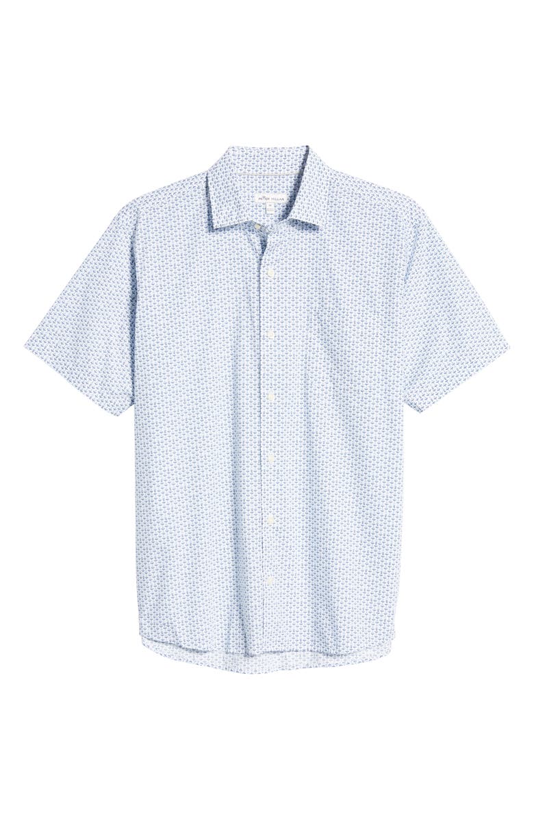 Peter Millar Shaken Stretch Cotton Button-Up Sport Shirt, Alternate, color, 