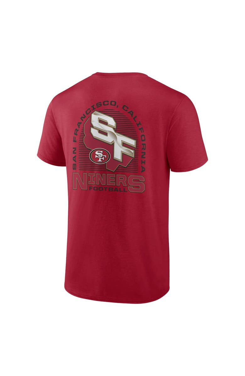 PROFILE Men's Profile  Scarlet San Francisco 49ers Big & Tall Two-Sided T-Shirt, Alternate, color, 