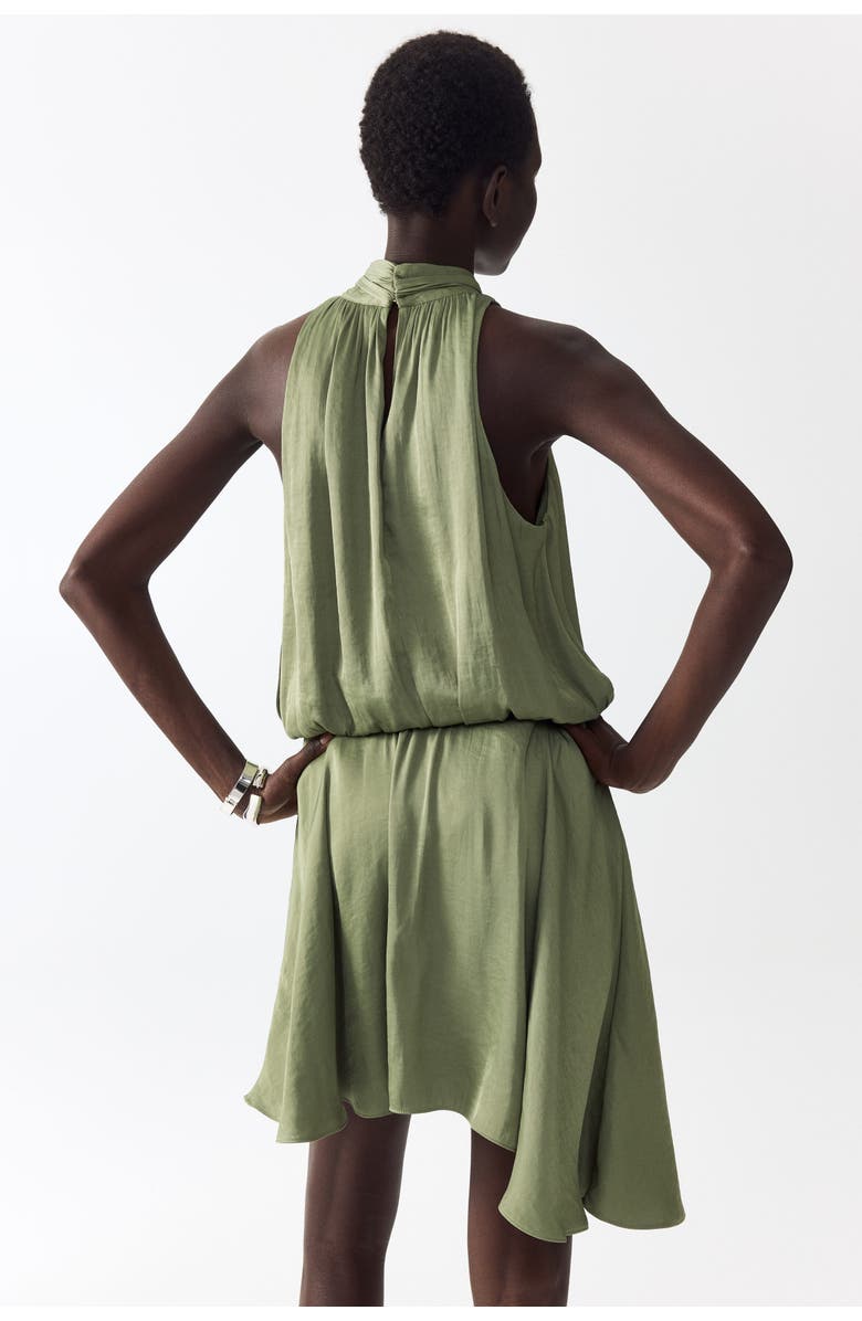 H&M Asymmetric-skirt Dress, Alternate, color, Green