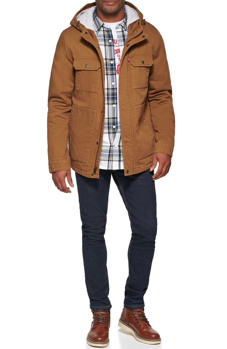 Levi's<sup>®</sup> Corduroy Hooded Military Jacket, Alternate, color,