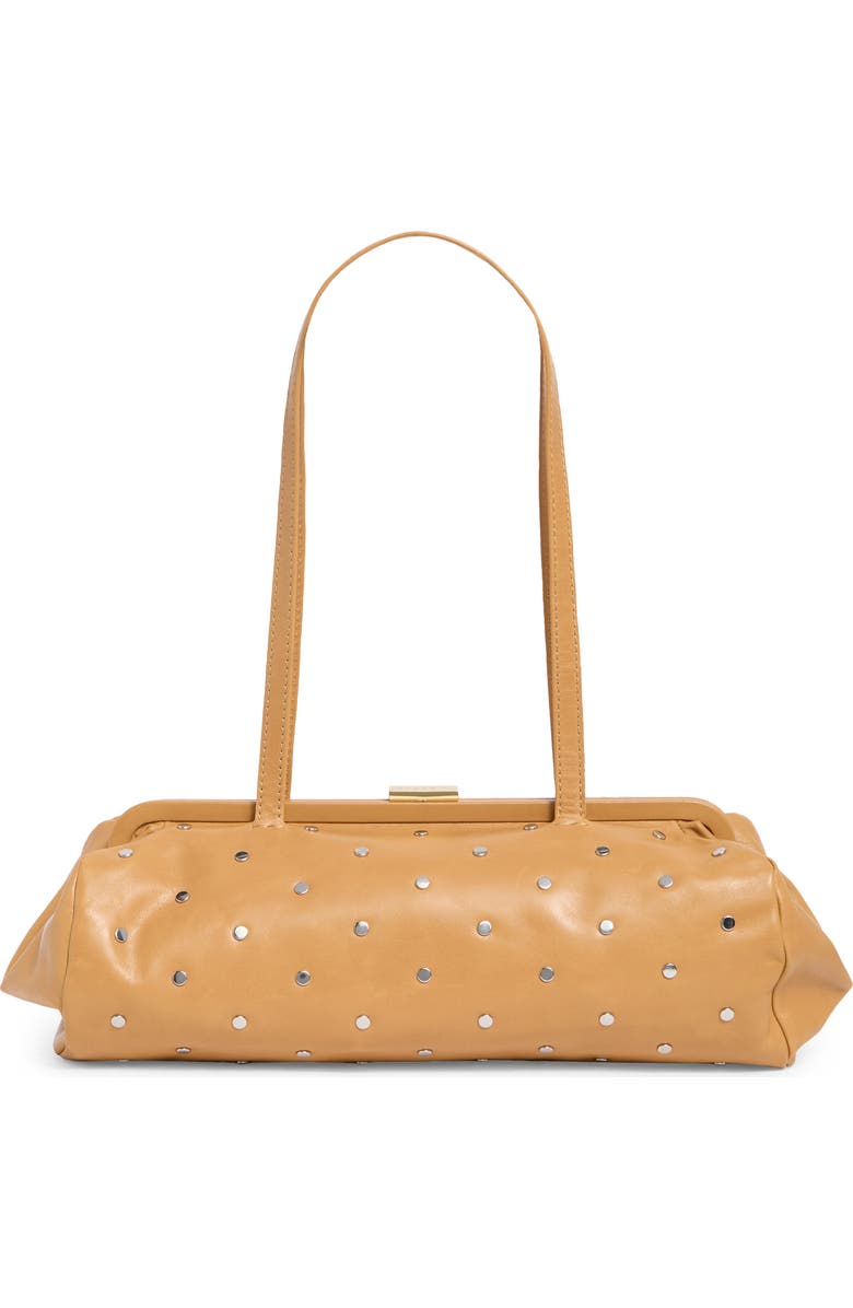 Clare V. Yvette Stud Leather Shoulder Bag, Main, color,