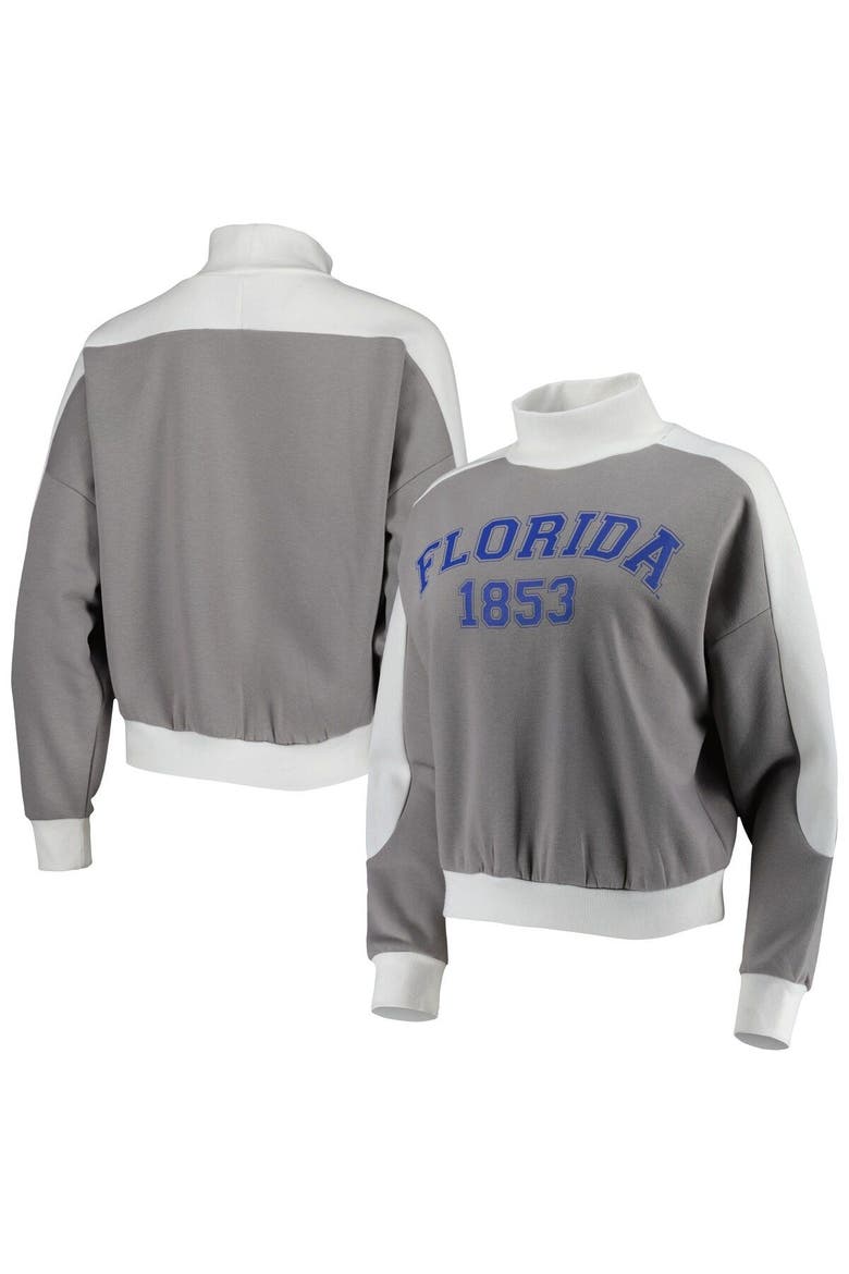 Women's Gameday Couture Gray Florida Gators Make it a Mock Sporty Pullover Sweatshirt, Main, color, Gray