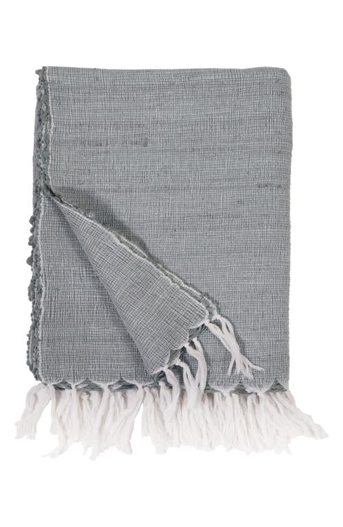 Pom Pom At Home Athena Throw Blanket In Shore Blue