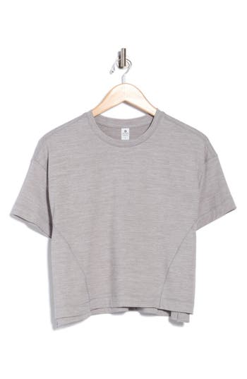90 Degree By Reflex Super Soft Echo High/low Boxy Top In Gray