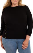 NIC+ZOE Side Button Waffle Knit Top