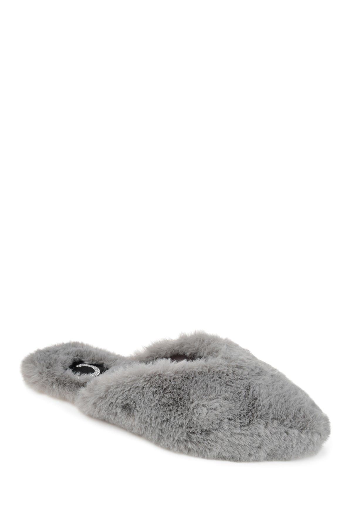 Journee Collection JOURNEE Sundown Faux Fur Slipper, Main, color, Grey
