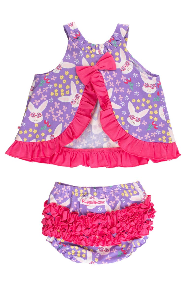 Knit Swing Top and Bloomer Set, Alternate, color, Purple Sunny Bunnies