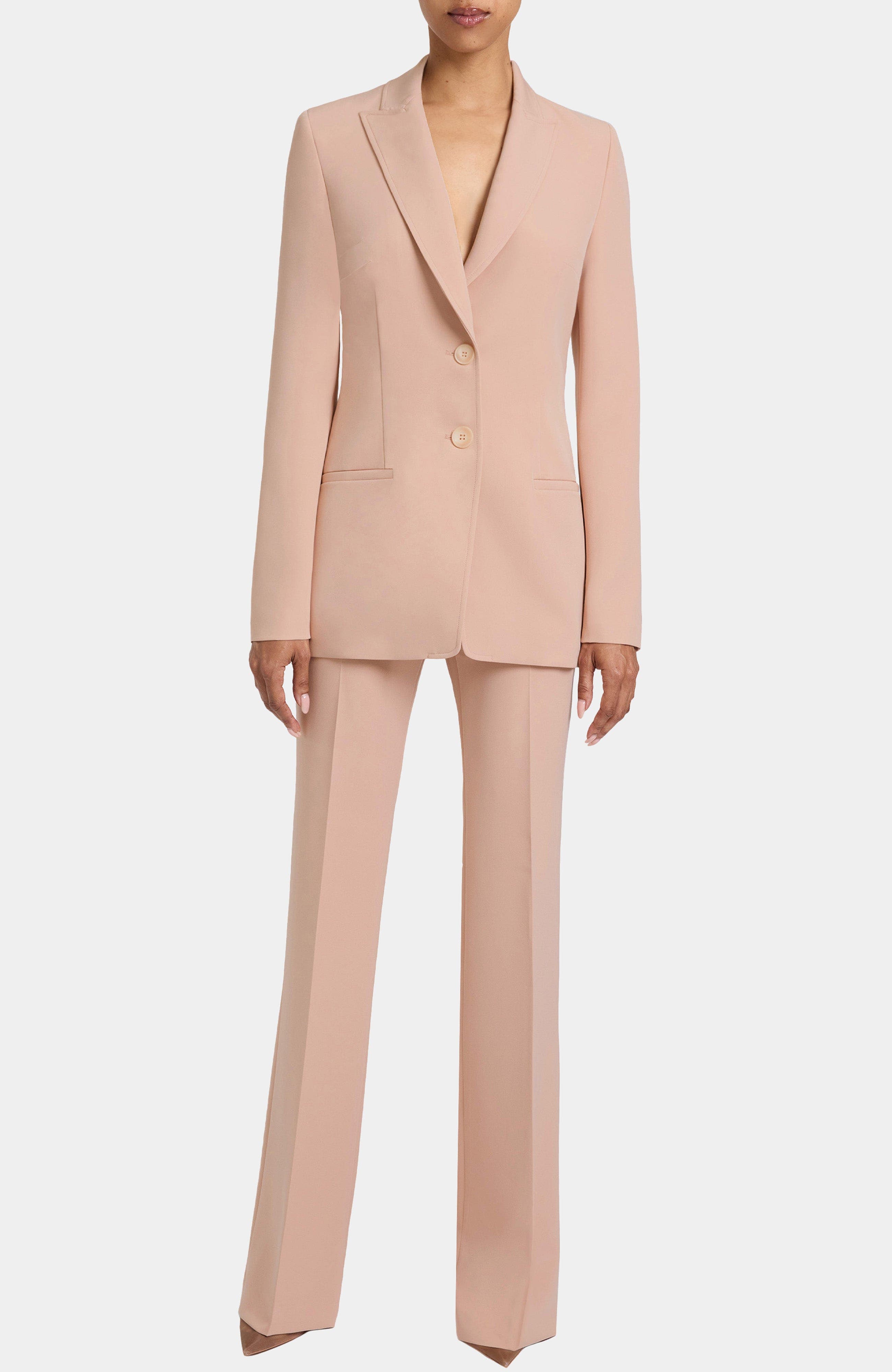 Juno Double Button Jacket in Soft Stretch Crepe - image 2