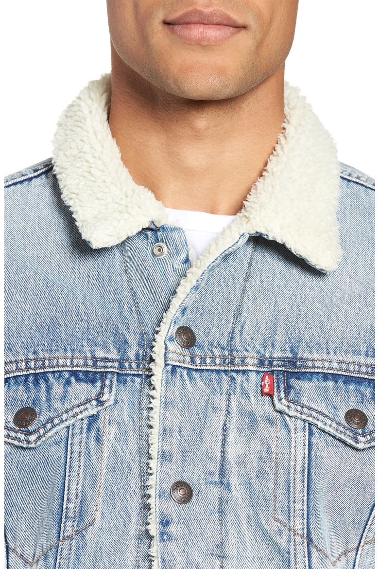 Levi's® Type 3 Faux Shearling Trucker Jacket, Alternate, color, STONEBRIDGE SHERPA TRUCKER