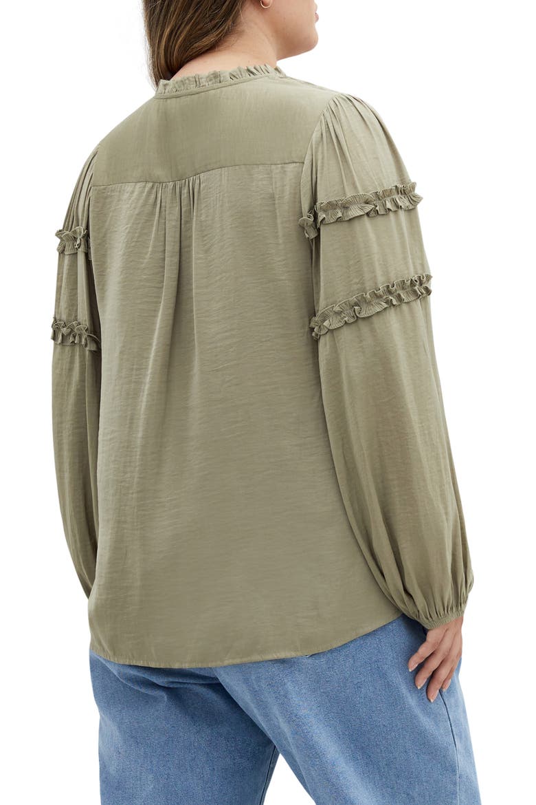 Drama Queen Ruffle Top, Alternate, color, SAGE