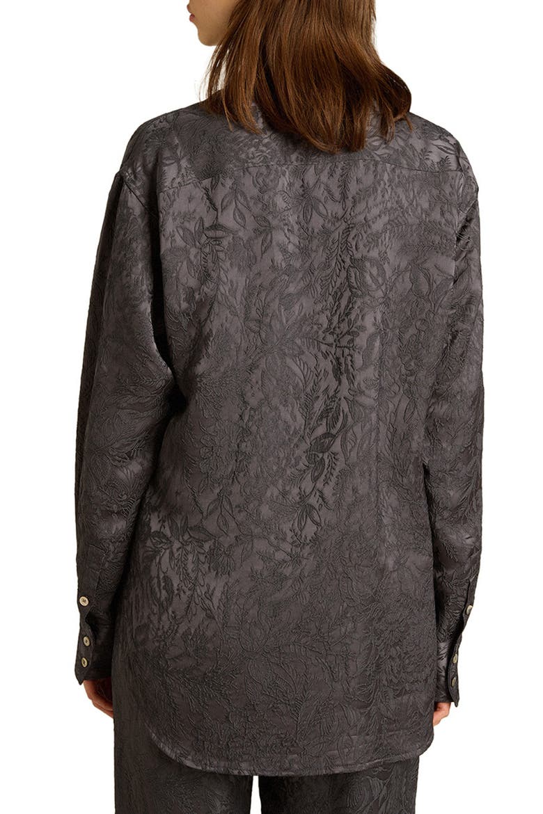 Toile De Jouy Jacquard Boyfriend Shirt, Alternate, color, OMBRE BLUE