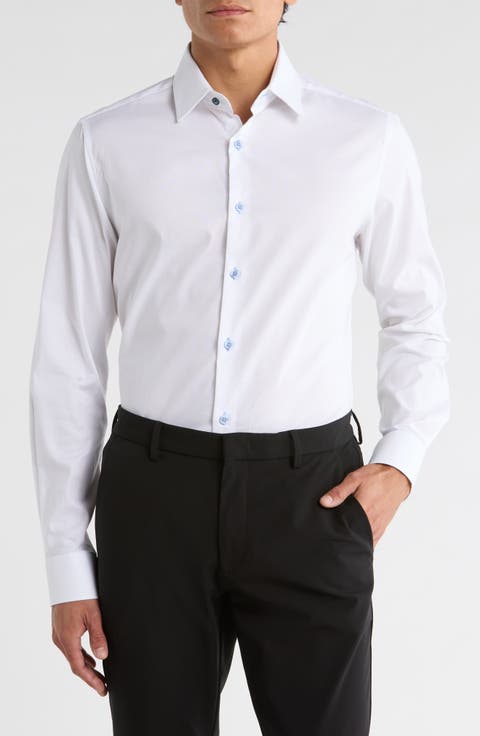 Solid Slim Fit Dress Shirt
