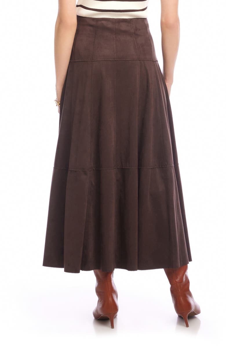 Karen Kane Faux Suede A-Line Maxi Skirt, Alternate, color, 