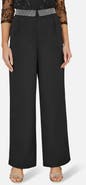 Yumi Diamante Waistband Wide Leg Trousers