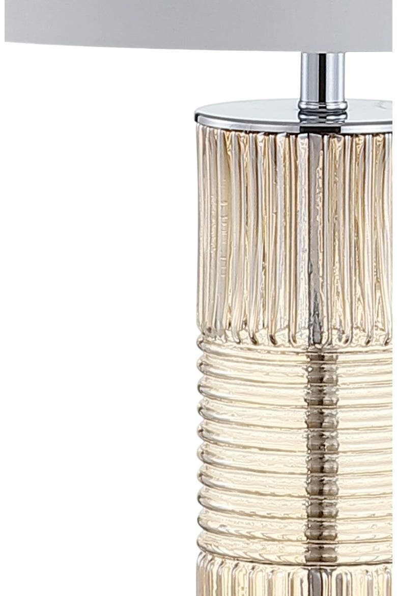 Genevieve 30" Glass/Crystal LED Table Lamp, Champagne, Alternate, color, Champagne