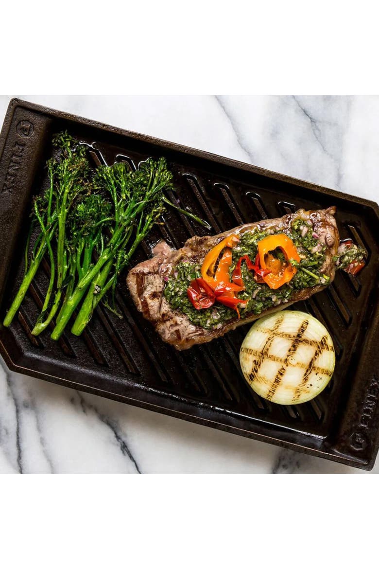 12" Cast Iron Grill Pan, Alternate, color, Black