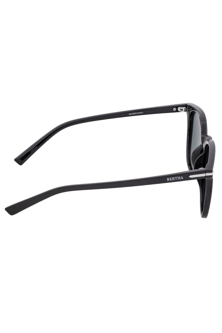 Piper Polarized Sunglasses, Alternate, color, Black/Silver