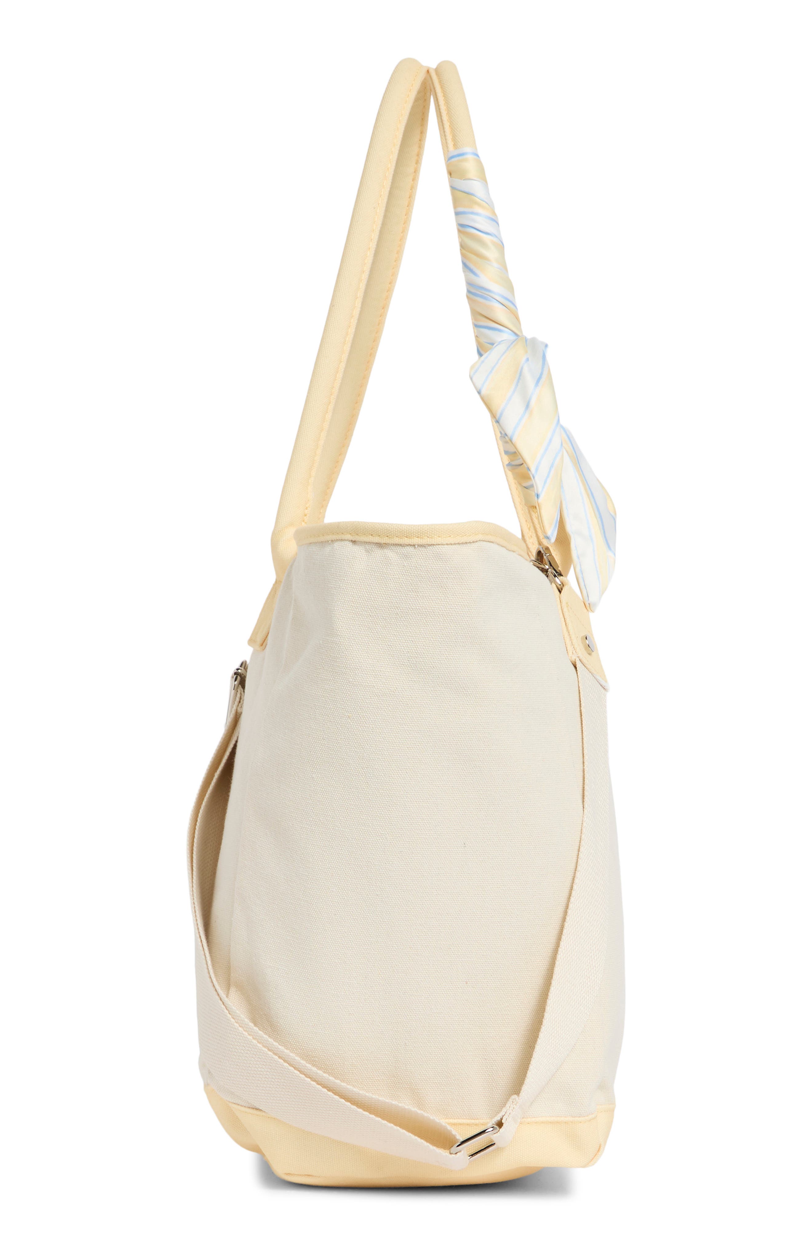 Madden Girl Lemon Graphic Canvas Tote, Alternate, color, Natural/ Banana