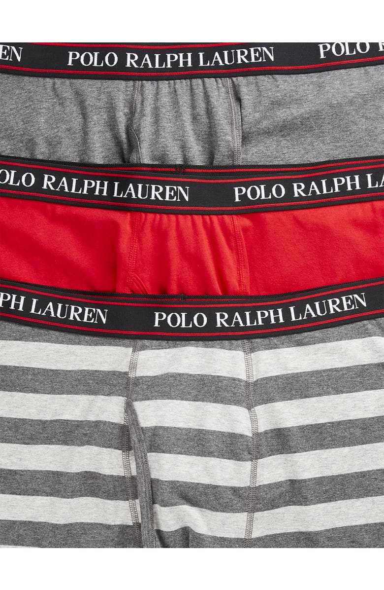 Polo Ralph Lauren 3-Pk Classic Stretch Boxer Briefs, Alternate, color, Red Charcoal Mlti