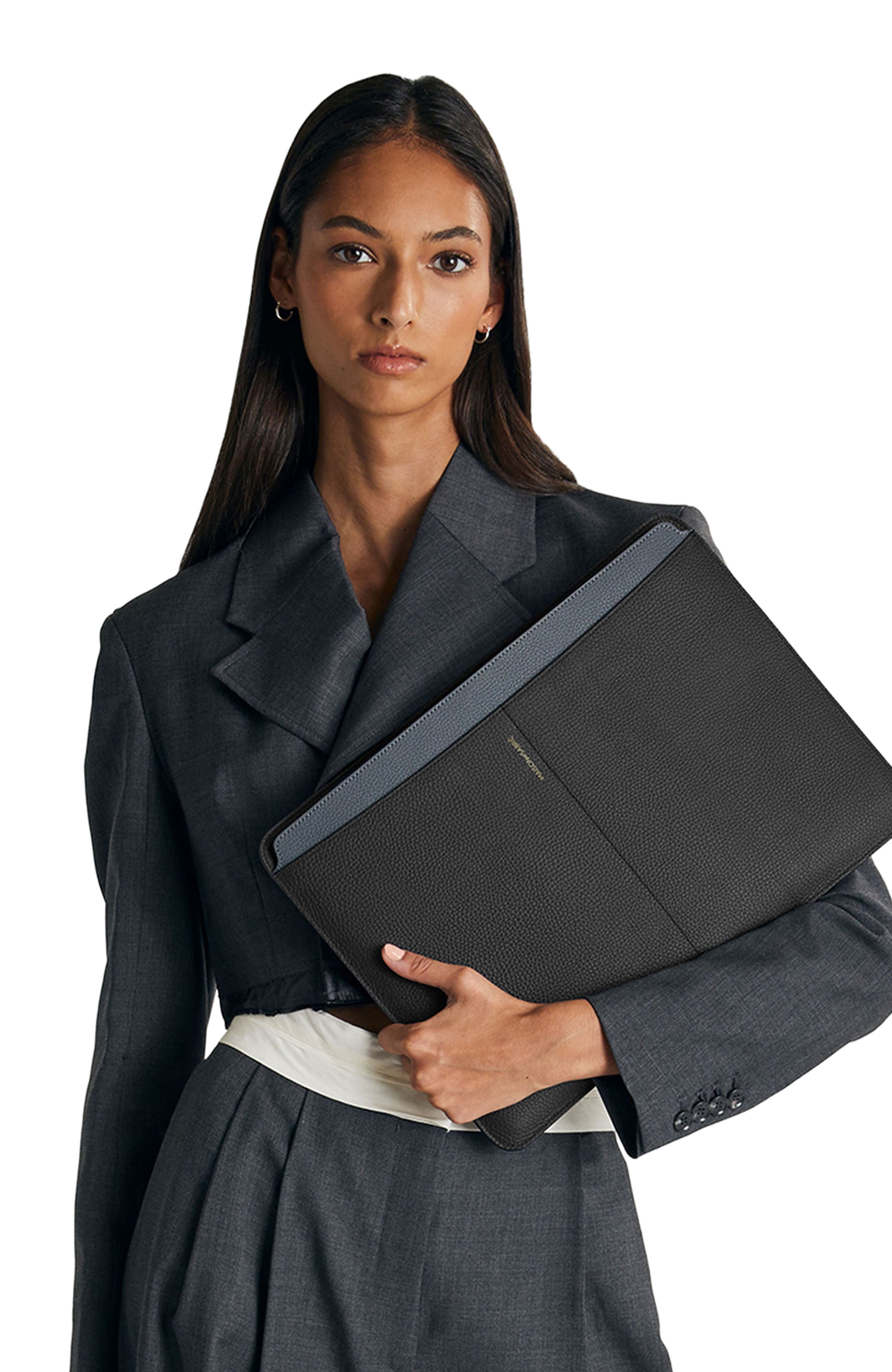 MAISON de SABRÉ Leather Laptop Sleeve, Alternate, color, 